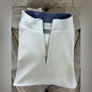 White Quarter-Zip Pullover Golf Performance Vest